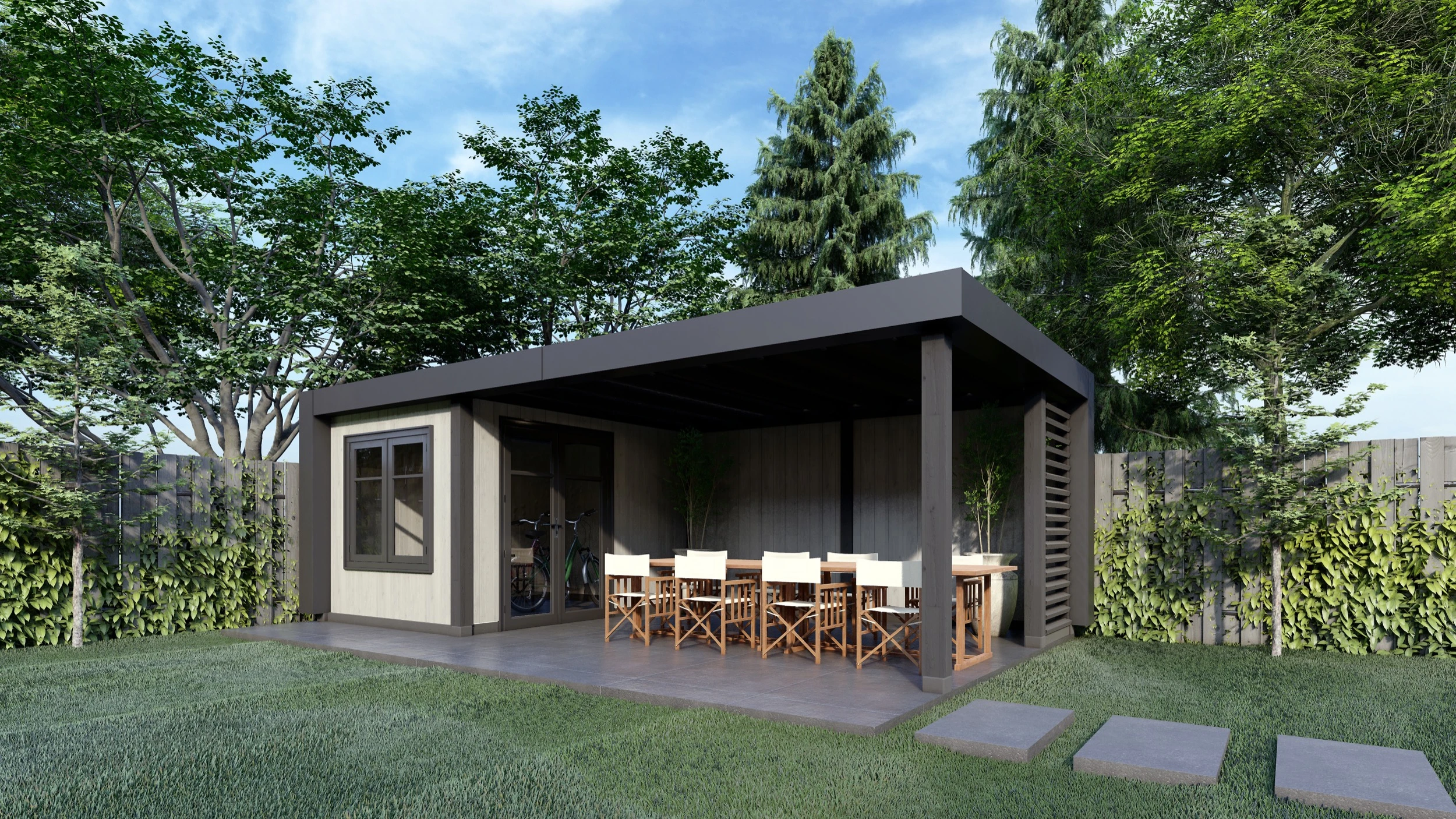 Trendhout Douglas Overkapping Verona Links 755 x 400 cm - Afbeelding 3